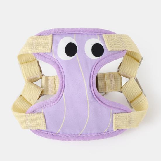 Yousheng Padded Step-in Dog Harness Breathable Adjustable Pet Harness Cute Big Eyes Harness with Leash for Small Dogs