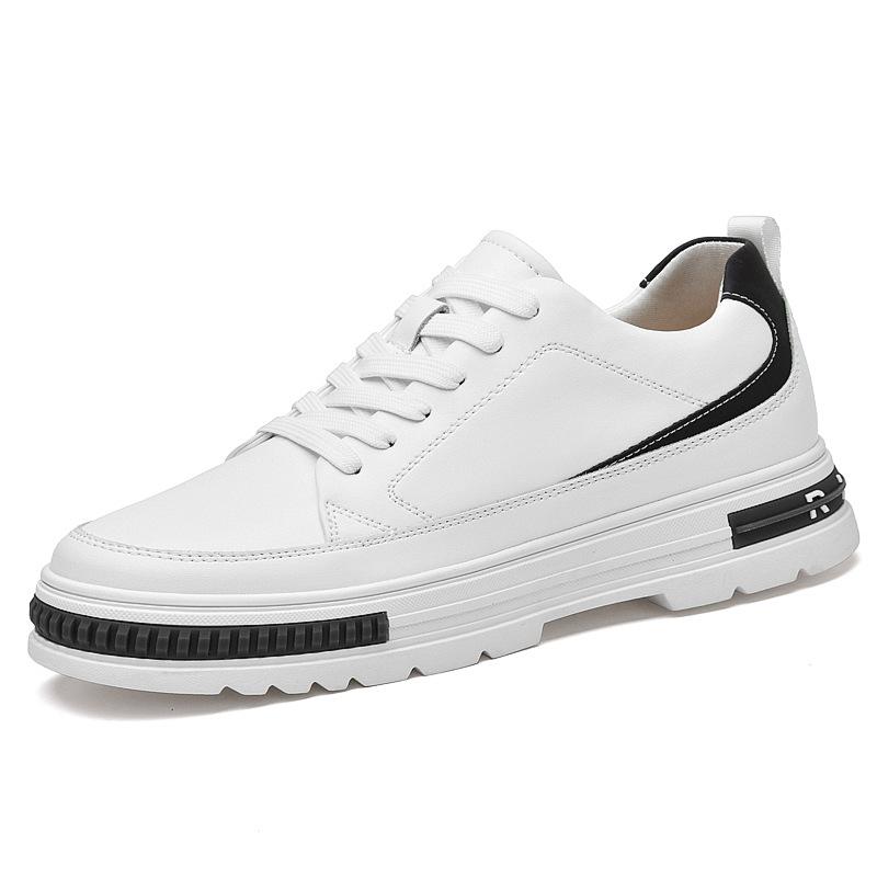 

New Men Elevator Shoes Height Increase 8cm 10cm Luxury Brand Sneaker Genuine Leather Men Hidden Heels Flats Casual Shoes 37