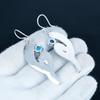 Beutiful Blue Topaz Gemstone Earrings, 925 Sterling Silver Earring, Handmade Boho Silver Jewelry Dangle Earrings, Valentine's Day Gift