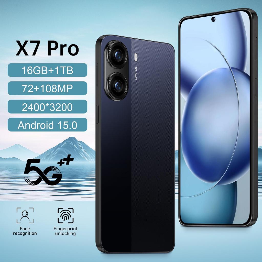 X7 Pro 7.3-inch 4G Android 15 Mobile Phone, 3+16GB