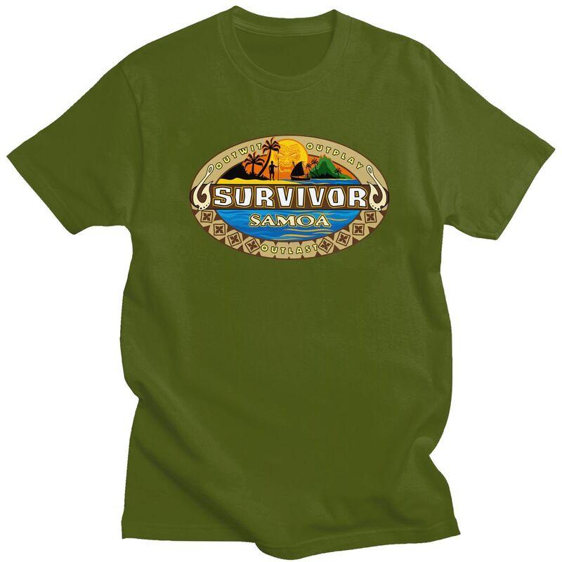 Custom Adventure Game TV Show Survivor Tshirts for Men Short Sleeves Leisure T Shirt Fashion Tshirts Slim Fit Pure Cotton Tee