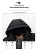 Herren Trendy Kapuzen-Wintermantel Schwarz-Gold Graphen - Lässig, Dick, Vielseitige Oberbekleidung