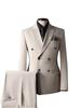 Korean-Style Apricot Double-Breasted Men's Suit, 2024 Autumn Wedding & Best Man Attire