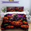 3pcs bedding set Halloween Pumpkins Includes 1 Comforter + 2 Pillowcases, Without Pillow Inserts, Soft Comfortable, Lightweight Breathable,