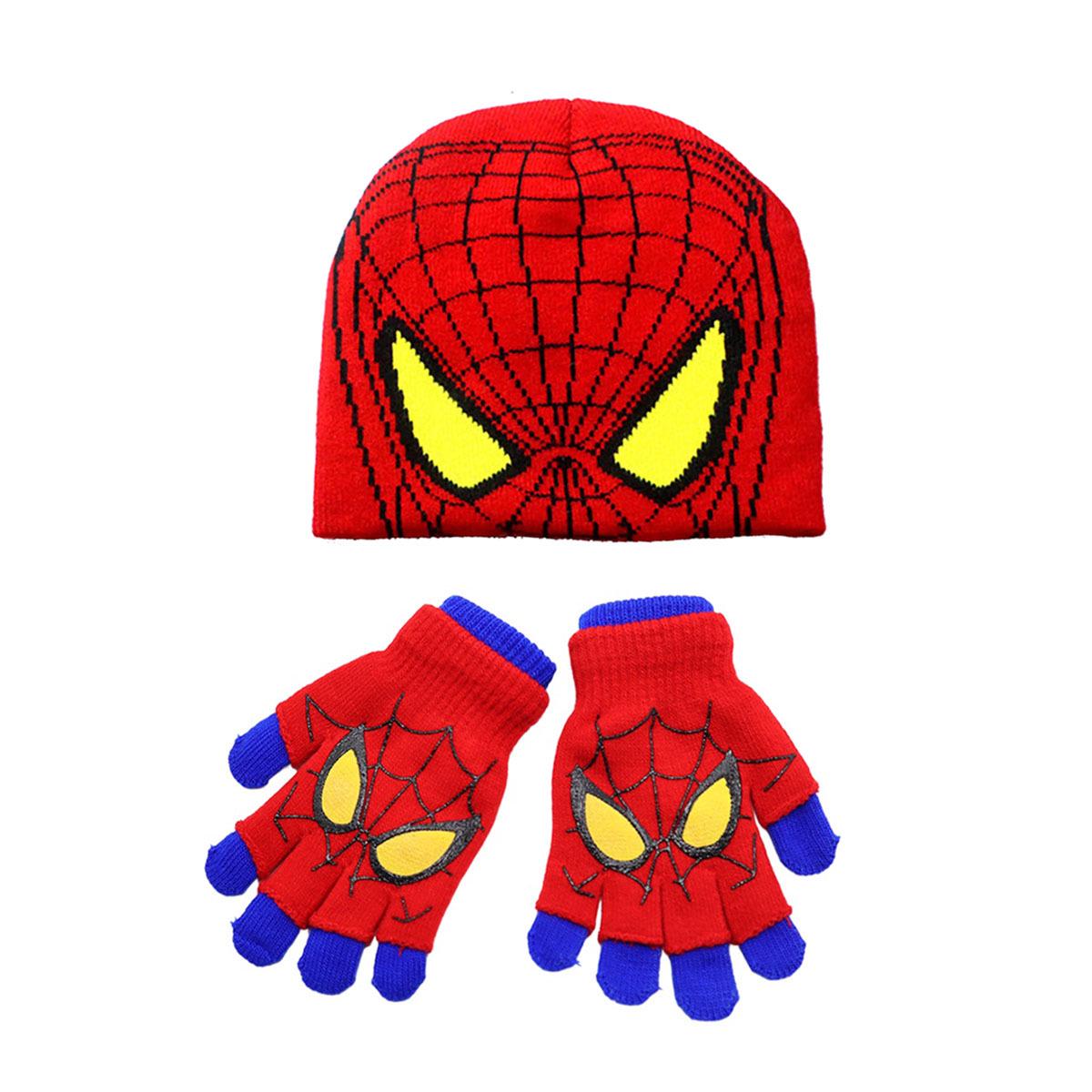 

Spider-Man Kids Knitted Hat and Gloves Set – Cozy Cartoon Marvel Winter Gear for Ages 6-12 One Size