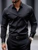 Stylish Men's Geometric Pattern Long Sleeve Dress Shirt