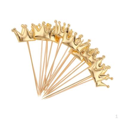 Cupcake Topper, Cake 20pcs - Pattern PU Leather Muffin Decoration Gold