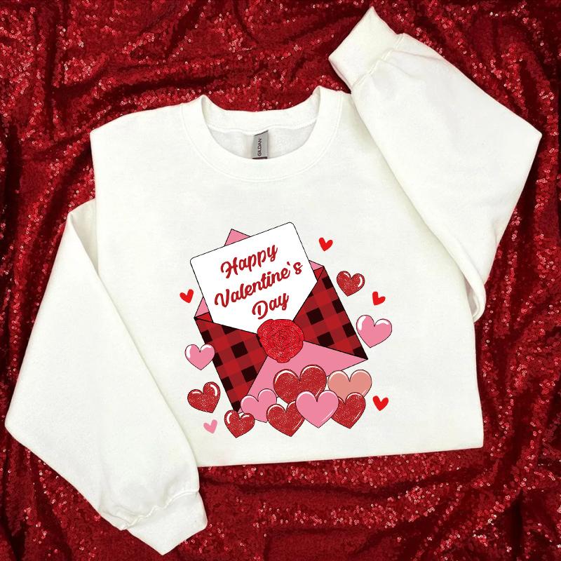Valentine's Day Car Hooded Sweatshirt Heat Transfer Stickers, Clothing Heat Transfer Stickers, Printed Embossed Stickers, DIY T-shirt Stickers