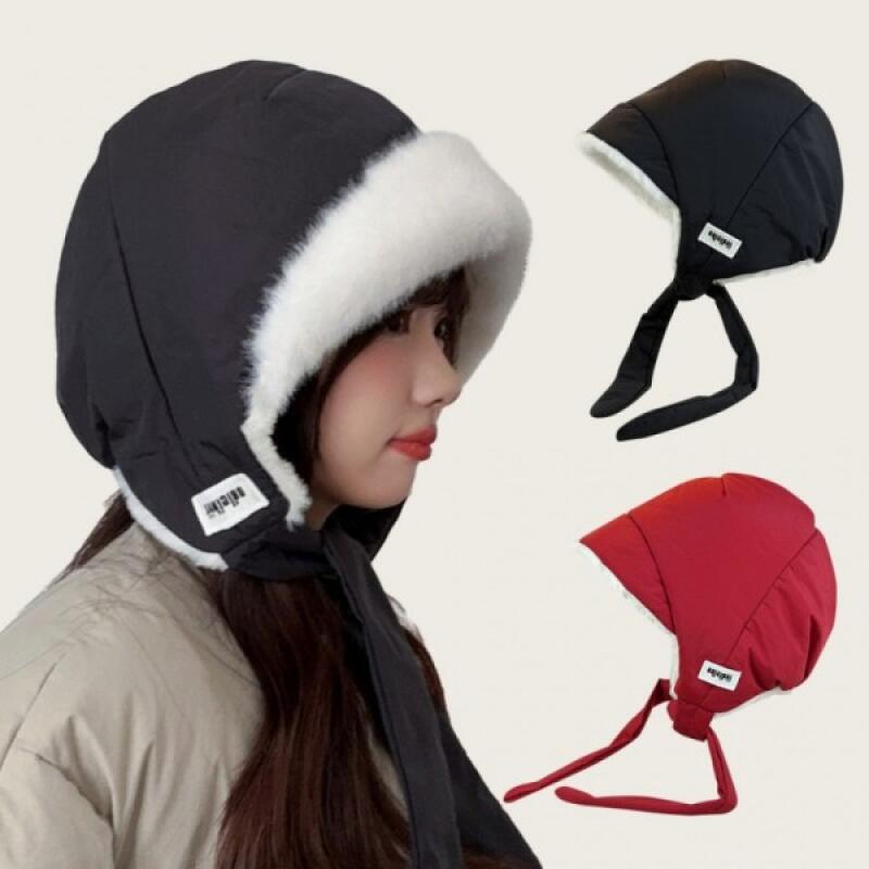 

Padded Kerchief Hat Hood Women s Fake Balaclava Red