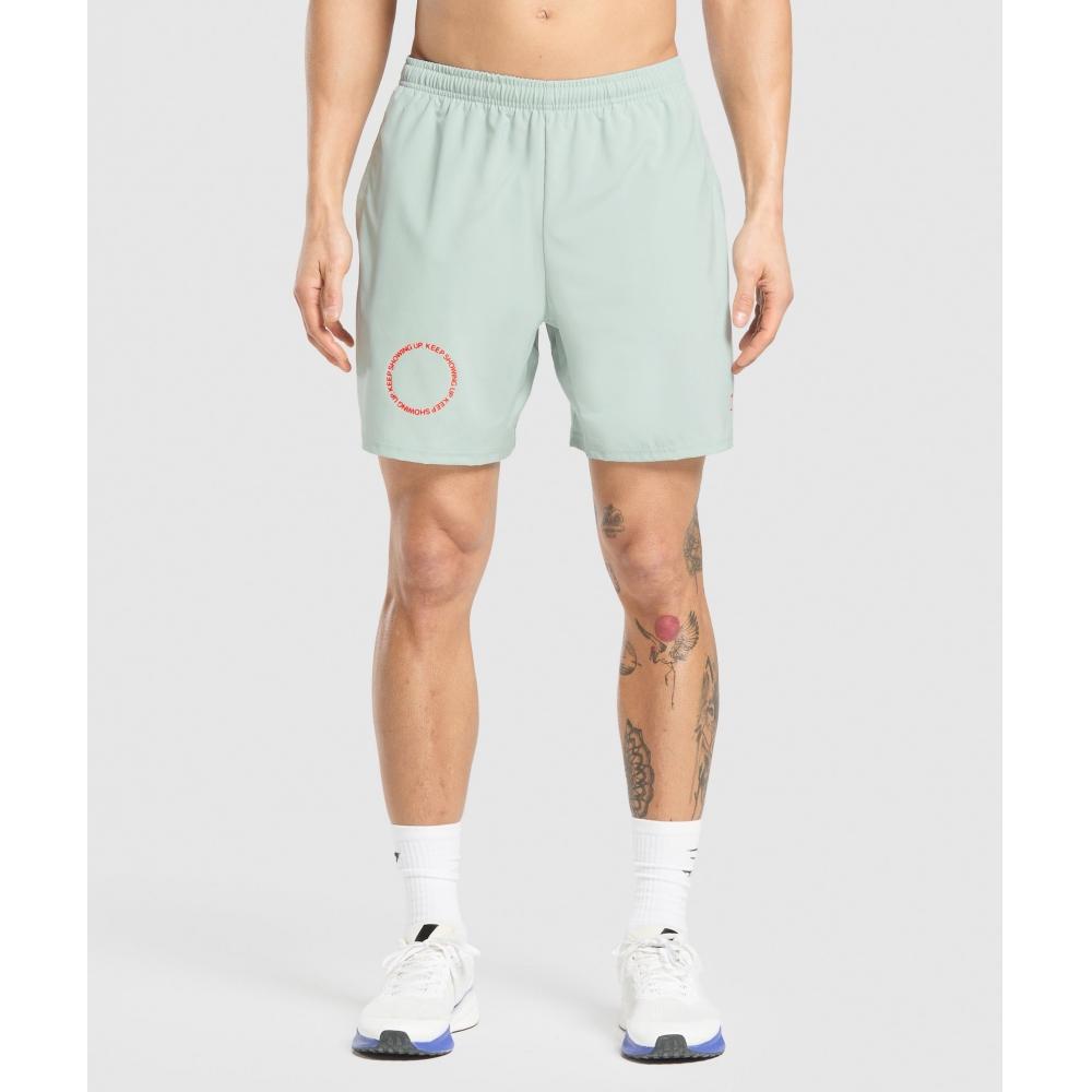 

Gymshark Keep Showing Up 7 Shorts Morning Blue A2b9x Udbn XS