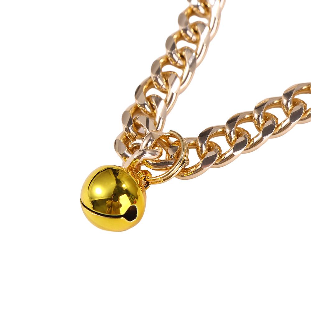 With Bell Pet Accessory Puppy for French Bulldog Pet Chain Cat Collar Dog Necklace Dog Gold Chain