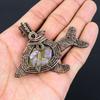 Amazing Copper Charoite Gemstone Handmade Pure Copper Wire Wrapped Fish Pendant Jewelry