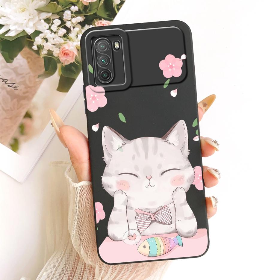 For Xiaomi Poco M3 Case PocoM3 Pro 4G Cute Fashion Cartoon Cover Soft TPU Matte Phone Case For Xiaomi Poco M3 Pro 5G Fundas Bags
