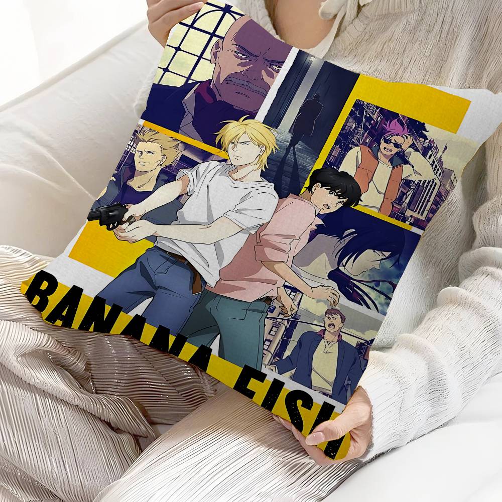 Anime Banana Fish Pillow Gifts Home Office Furnishings Bedroom Sofa Car Cushion Cover Case 45x45cm