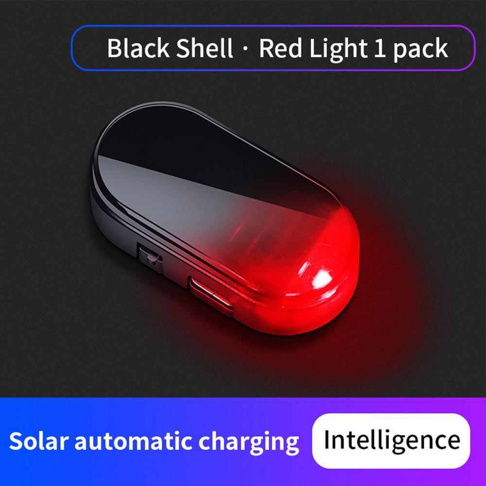 hot 1pc Car Fake Security Light Solar Powered Simulated Dummy Alarm Wireless Warning Anti-Theft Caution Lamp LED Flashing Lights