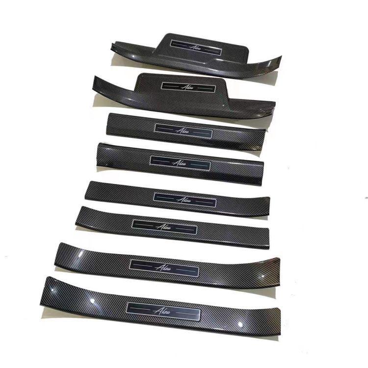 AVANZA ALZA Carbon Fiber Door Sill Strips for Interior & Exterior Protection