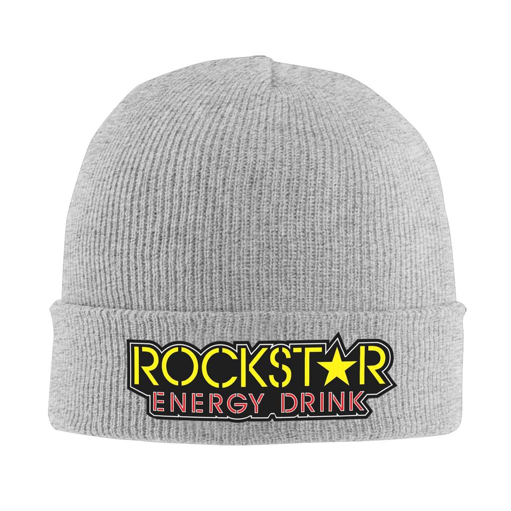 Rockstar Energy Drink Warm Knitted Cap Winter Knit Bonnet Hat Skullies Beanies Hip Hop Caps for Unisex