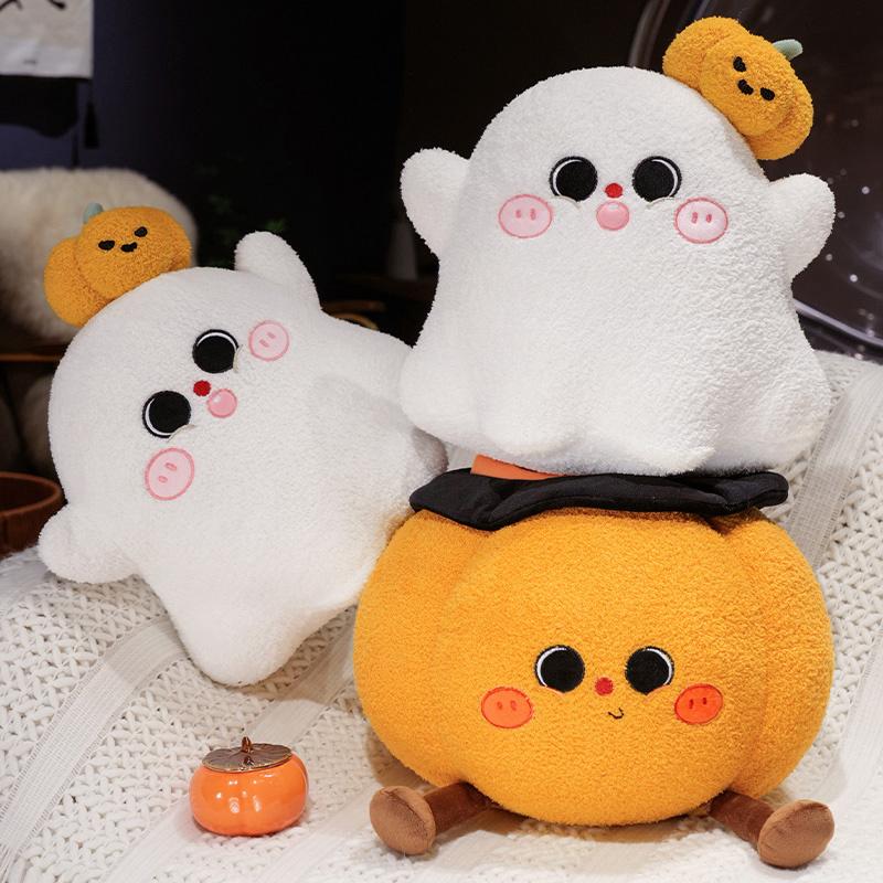 Muñeco de Peluche Fantasma Divertido de Dibujos Animados Almohada Calabaza Polilla Fantasma Juguete de Peluche Truco o Trato Decoración de Festival para el Hogar Regalos Para Niños