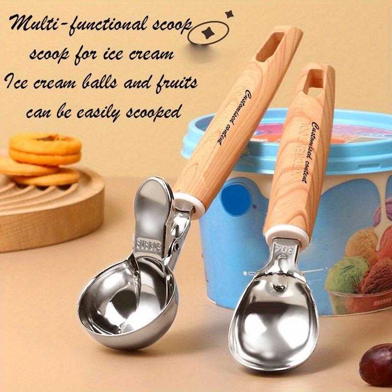 Heavy-Duty Stainless Steel Ice Cream Scoop , Multi-Purpose Dessert Spoon for Ice Cream, Fruit, Parties, Restaurants