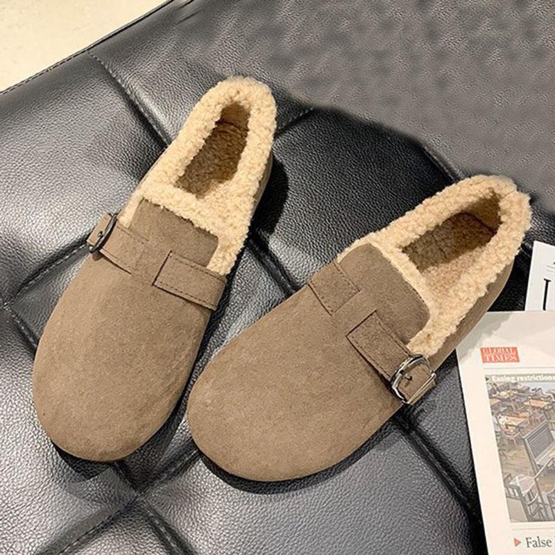 

Ретро повседневная зимняя обувь из хлопка, женская шерстяная меховая обувь на плоской подошве с пряжкой, женские мокасины с круглым носком, меховые мокасины, теплые плюшевые кроссовки 2024 6