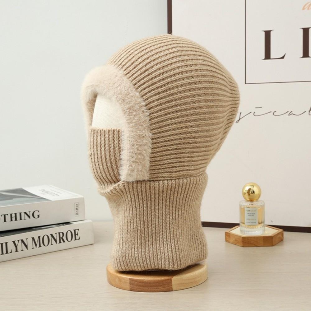 New Windproof Pullover Hat Keep Warm Cold Proof Face Mask Velvet Lined Cycling Hats Women/Men