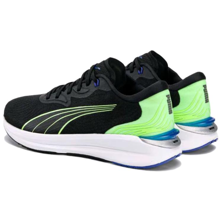 Puma Electrify Nitro 2 Round Toe Lace-Up Slip-Resistant Durable Low-Top Casual Running Shoes Men sneaker Black Green 376814-10