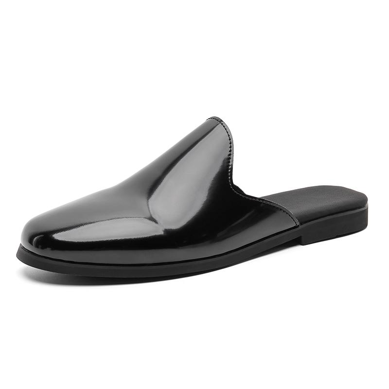Fashion Men Slippers Fashion Leather Loafers Moccasins Outdoor Non-slip Casual Walking Shoes Men Mules Slides Comfortable Beach Flats