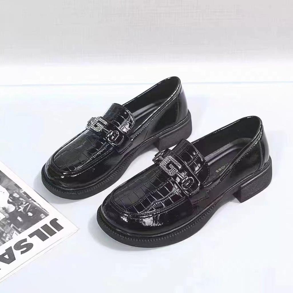 Spring New Single Shoes Women's Soft-soled Thick-soled Versatile Comfortable Patent Leather Shoes Mary Jane Shoes Small Leather Shoes