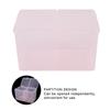 Cotton Pads Container, Nail Polish Glitter Powder   Storage Box, Waterproof Plastic, for UV Gel, Rhinestones, Pink Color