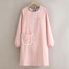Breathable Long Sleeve Apron Protective Suspender Work Dress Cleaning Apron  Restaurant Use