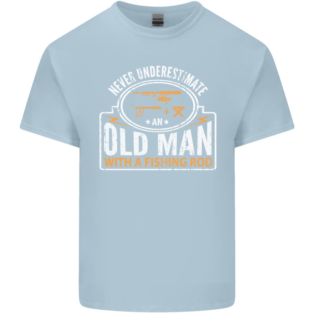 An Old Unisex With a Fishing Rod FisherUnisex Unisexs Light Cotton TShirt
