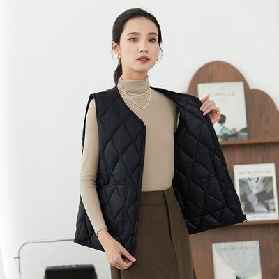Large Size Autumn and Winter Down Cotton Vest Women's New Light and Enlarged Liner Vest Warm Backing Vest
