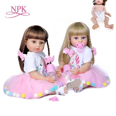 NPK 55 cm wiedergeborene Babypuppe, Prinzessin, Kleinkind, Mädchen, weicher Griff, Ganzkörper-Silikon, Weihnachtsgeschenk