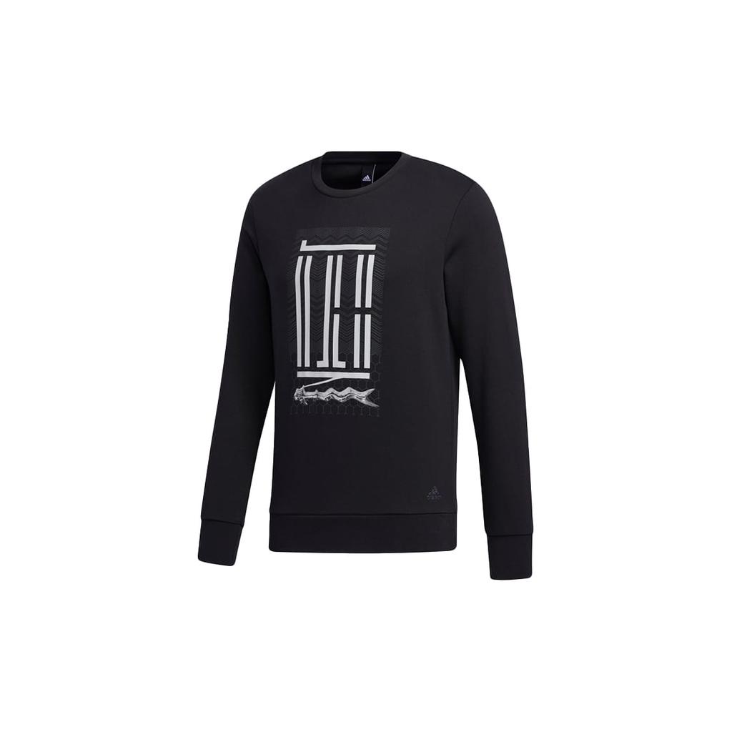 adidas Wu Ji Collection Sweatshirts Men's Black Crew Neck Moderate Regular GM4479