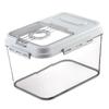Clear Rice Storage Container Pantry Organization for Household Nuts Kitchen 66Lbs