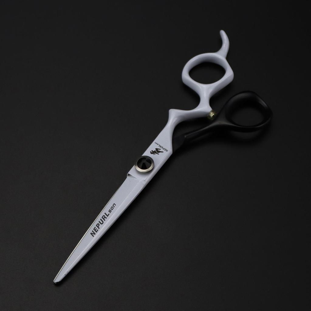 Napson 6.0" Black & White Hairdressing Thinning Scissors
