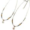Sunflower Beaded Necklace - Elegant and Fashionable - Small Pearl - Natural Stone - Collar Chain - Necklace