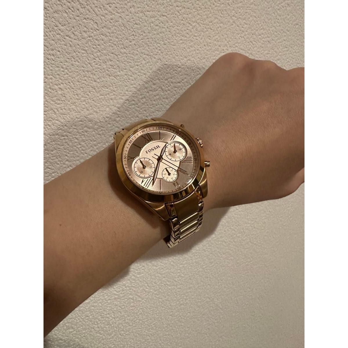 Used FOSSIL watch pink gold