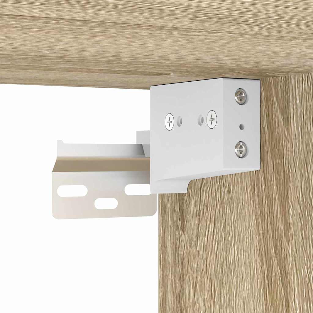 Wall Mounted Cabinet in Sonoma Oak Finish 30 x 29.5 x 80 cm Particleboard