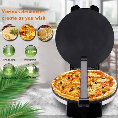 Electric Tortilla Maker Stainless Steel Non-Stick Roti Maker Machine 1800W Double Sided Heating