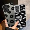 Lippen Kussabdruck Handyhülle für Samsung Galaxy A17 A52 A72 A12 A25 A73 A13 A16 A34 A32 A36 A54 A14 A56 A23 A71