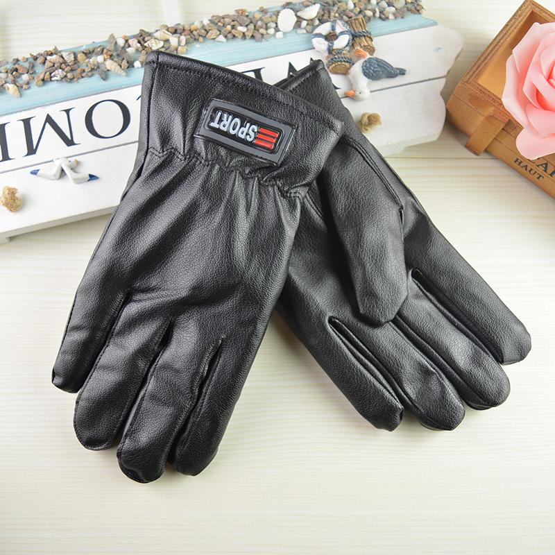 

Новые зимние кожаные перчатки с сенсорным экраном, мужские утепленные теплые хлопковые перчатки one size fits all чёрный