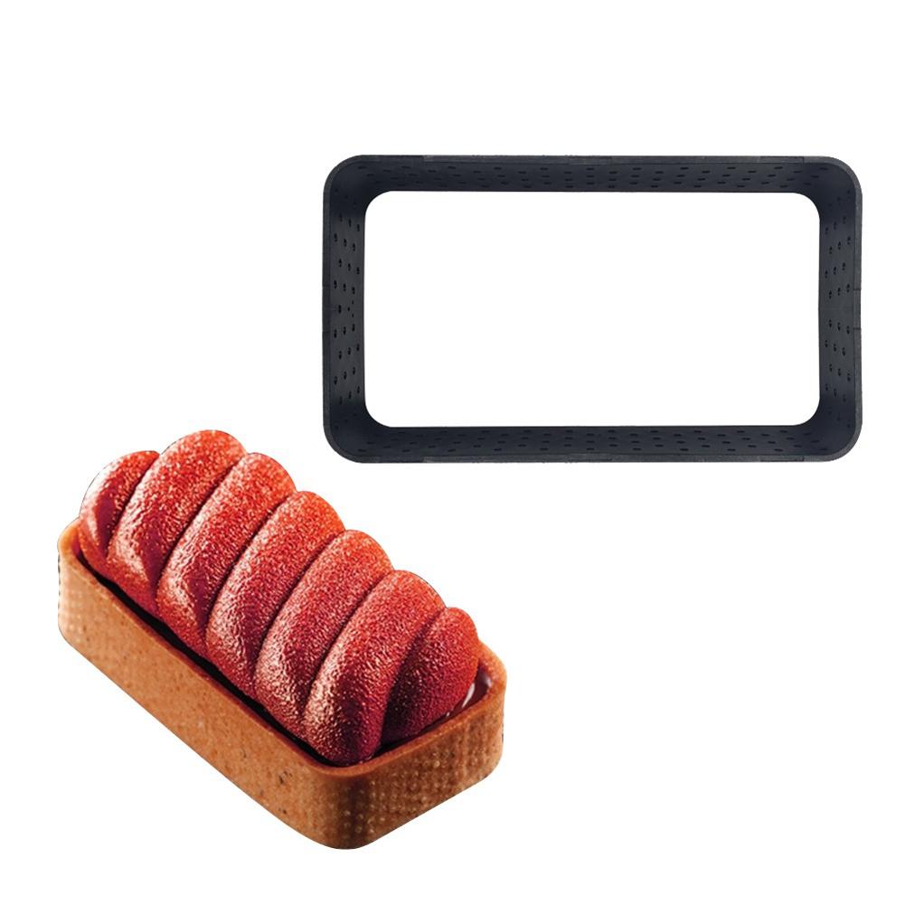 8 buc. Formă Ovală Formă de Tort Mousse Tăietor Perforat Instrument de Decorare Desert Francez DIY Inel Perforat Vas de Copt Antiaderent Tartă