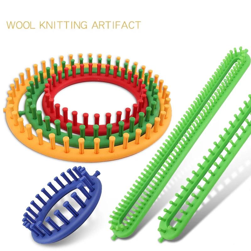 Knitter Round Knitting Loom Craft Yarn Kit Crochet Hooks Knitting Needles Hat Scarf Shawl Sweater Sock Blankets DIY Tool