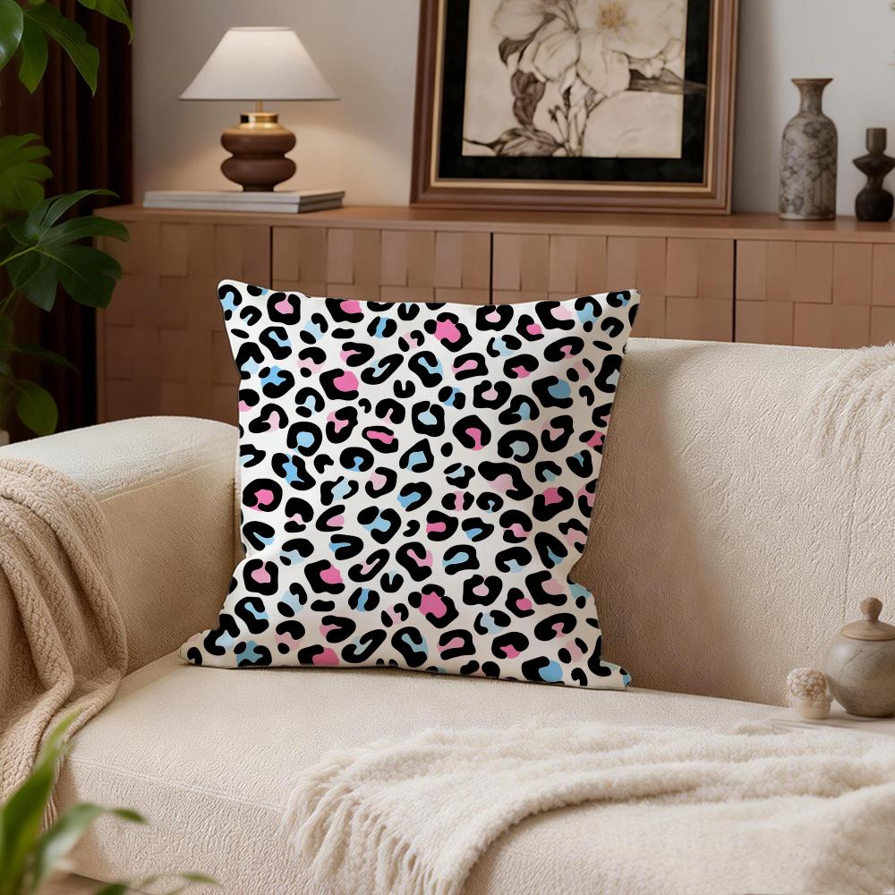 Art Outline Leopard Cushion Cover Cushion Cover Set 4Pcs 50X50 45X45 40X40 Pillowcase Decorative Sofa Home Decor