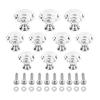 10pcs 30mm Diameter Cabinet Knobs Silver-Transparent Cabinet Door Handles  Cupboard