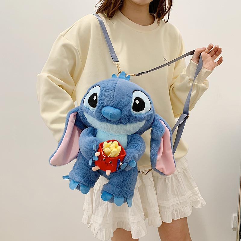 Lilo Stitch Plys Tegneserie Rygsæk Til Piger Med Lynlås Og Lomme Til Afslappet Rejse