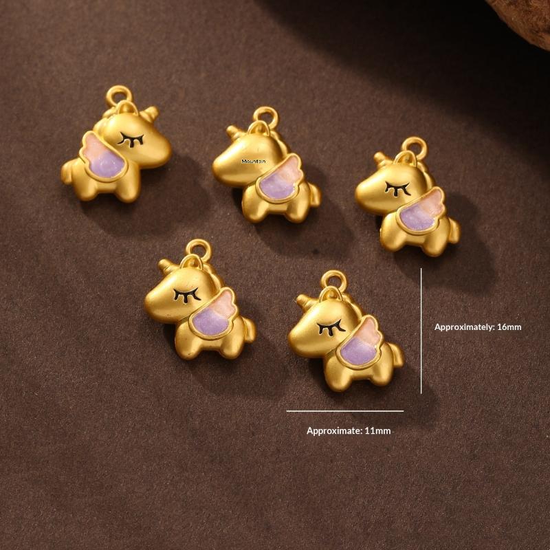 5Pcs Zinc Alloy Painted Pony Pendant Charms Diy Necklace Bracelet Earrings Accessorie