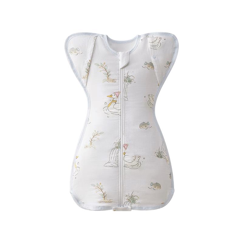 Baby Bamboo Cotton Anti-Startle Arms-Up Swaddle Sleep Sack