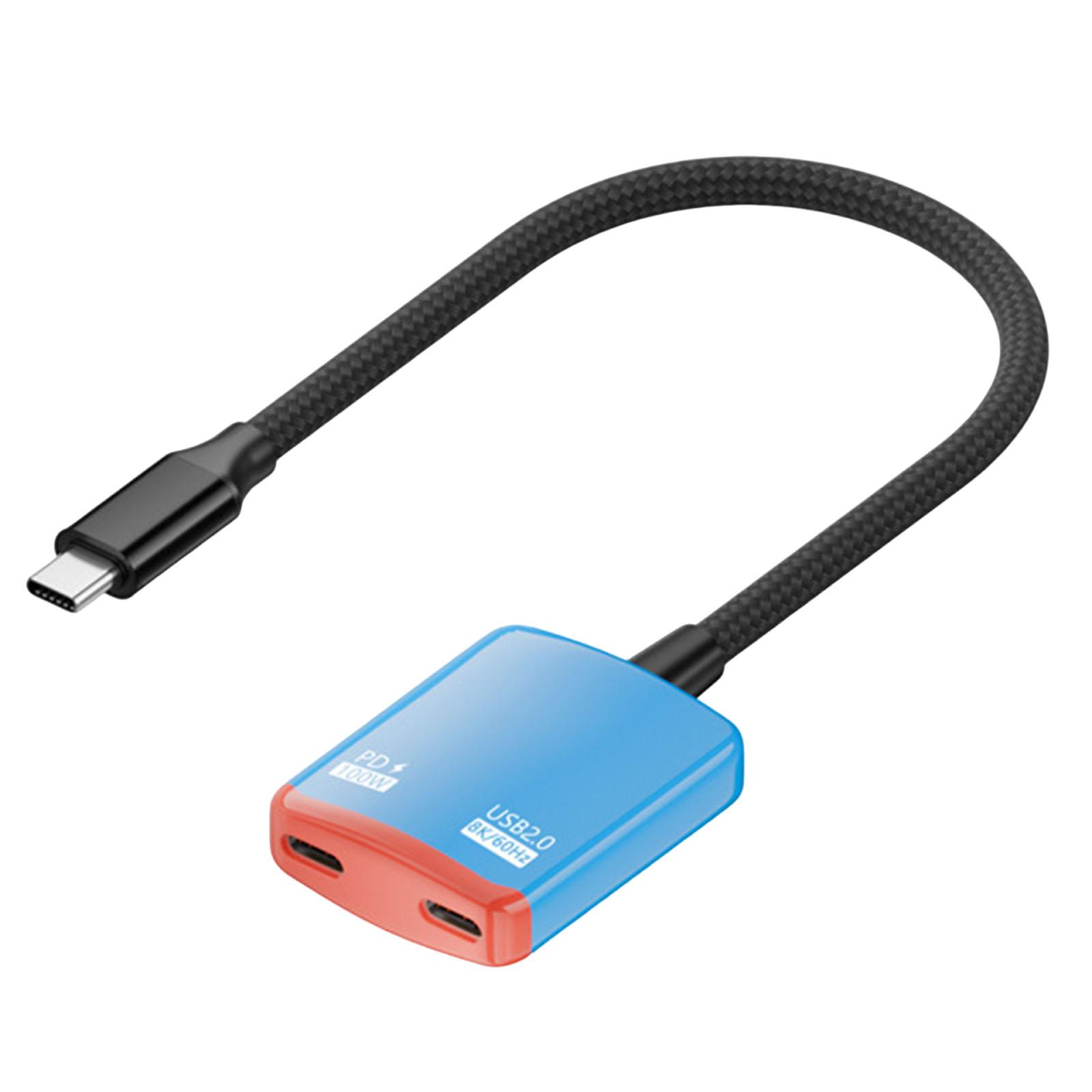 

2-in-1 Type-C To AR Glasses Charging Adapter with 100W PD Fast Chargings Type-C Converter High Definition Stable Connection